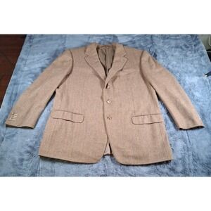 ermenegildo Italy 100% wool Blazer Herringbone 58R 3‎ Button 48r US